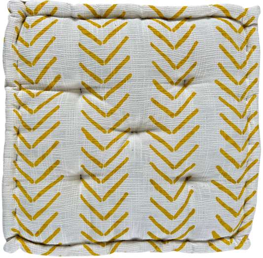 Floor Cushion - Broken Chevron - 20" X 20" X 4"