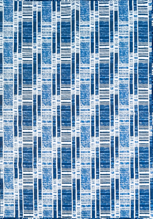 Digitally Printed Rug - Blue Geoline