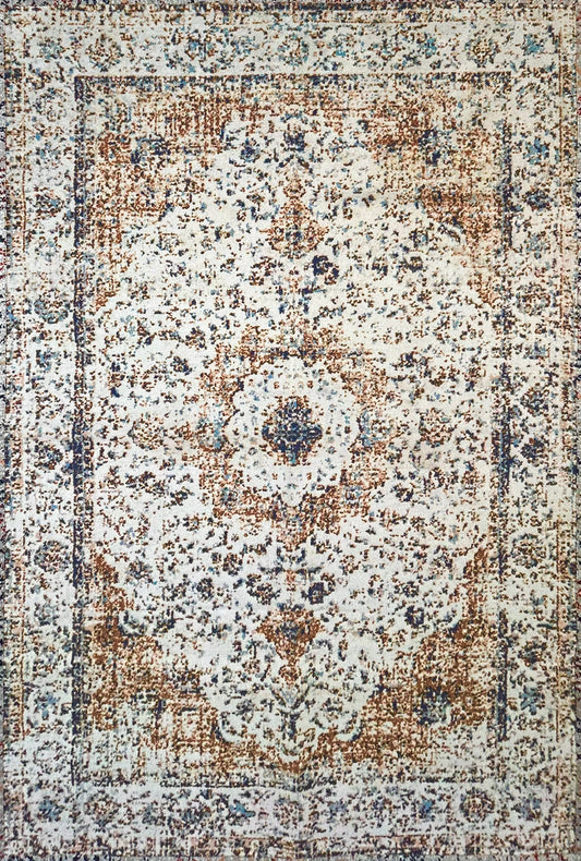 Digitally Printed Rug - Ecru Persian