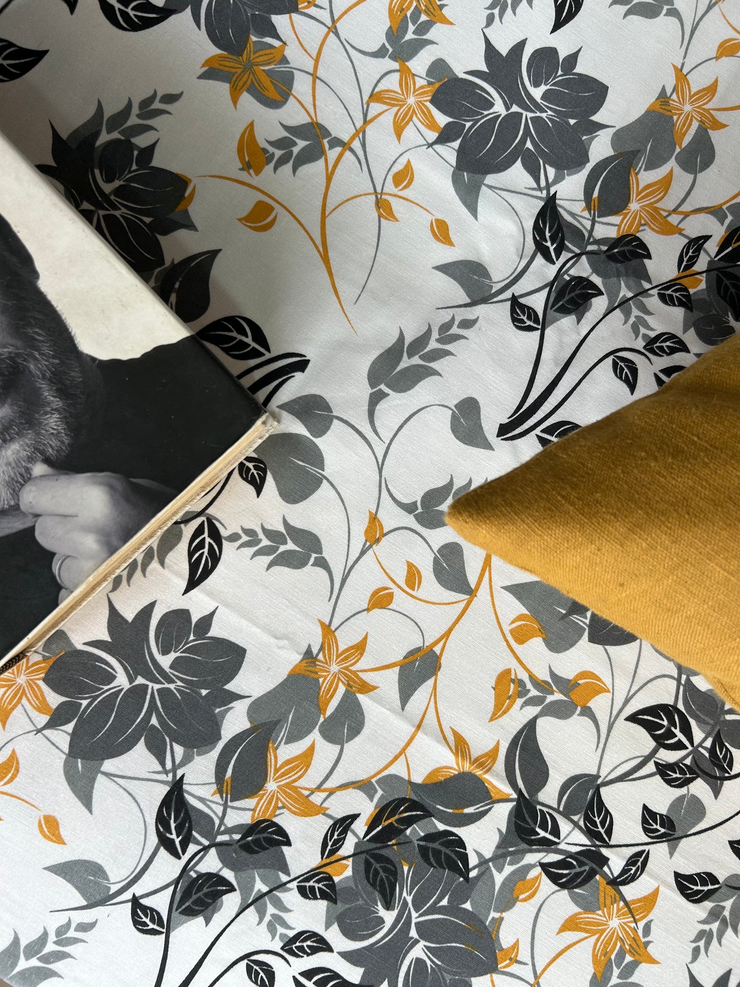 100% Cotton Grey Floral Print Bed Sheet Set_4