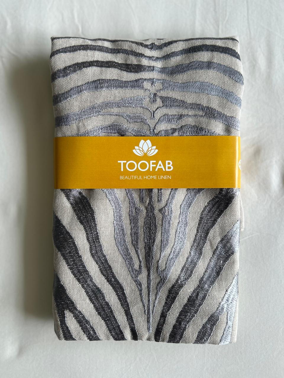 Grey Tiger-skin Embroidery Cushion Cover - 20x 20