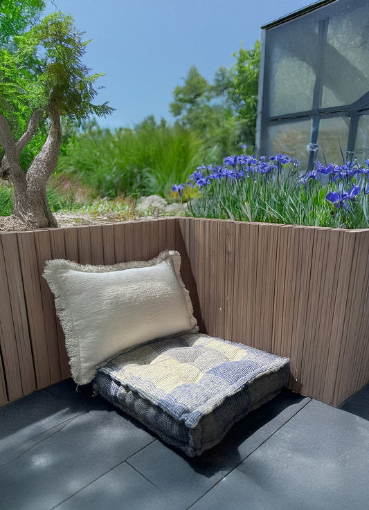 Floor Cushion - Brushed Check - 20" X 20" X 4"