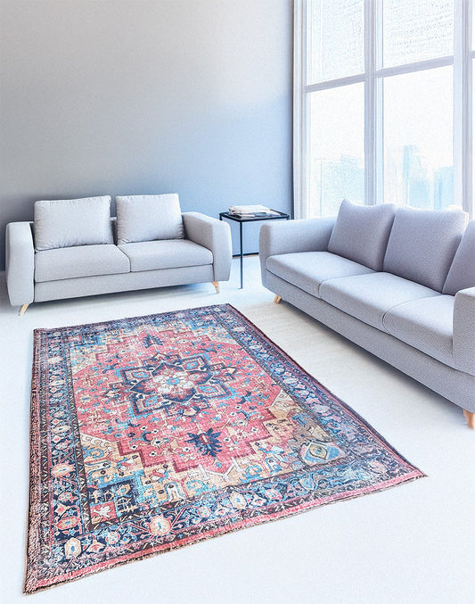 Digitally Printed Rug - Red Turkish