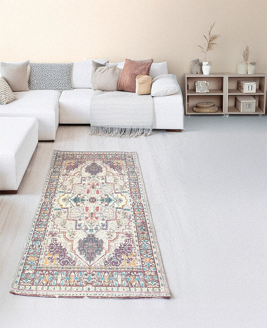 Digitally Printed Rug - Vintage Ecru