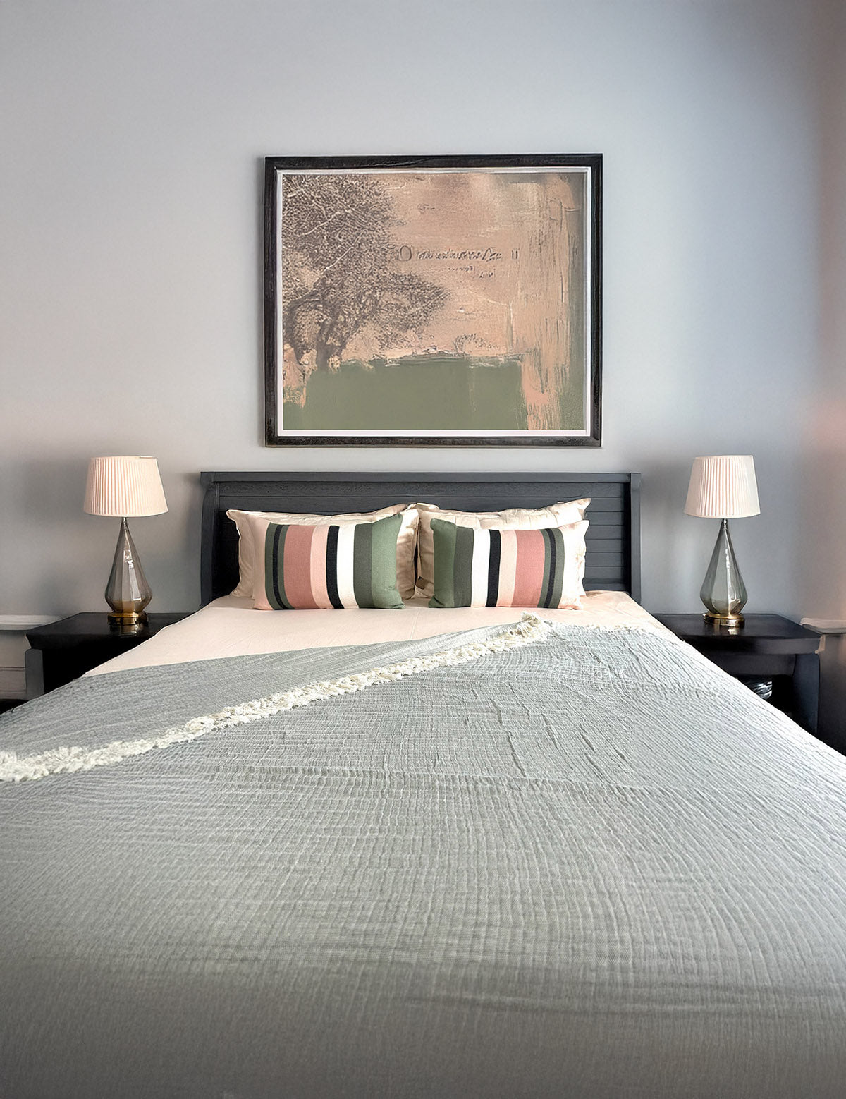 King Flat TC 300 100% Cotton Sateen Solid Peach Bedsheet Set