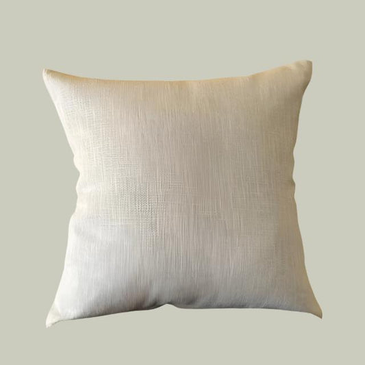 Solid Ecru Ramie Cushion Cover - 16" x 16"